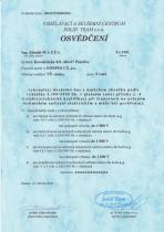 Osvědčení vyhl.100/1995 Sb.